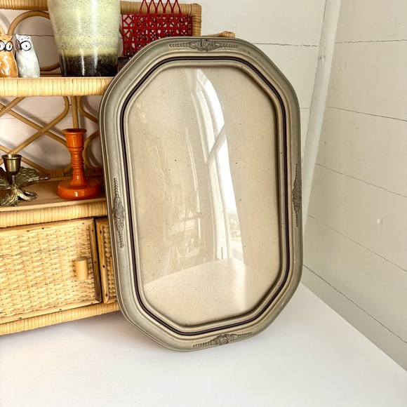 Vintage Bubble Glass Frame floral accents